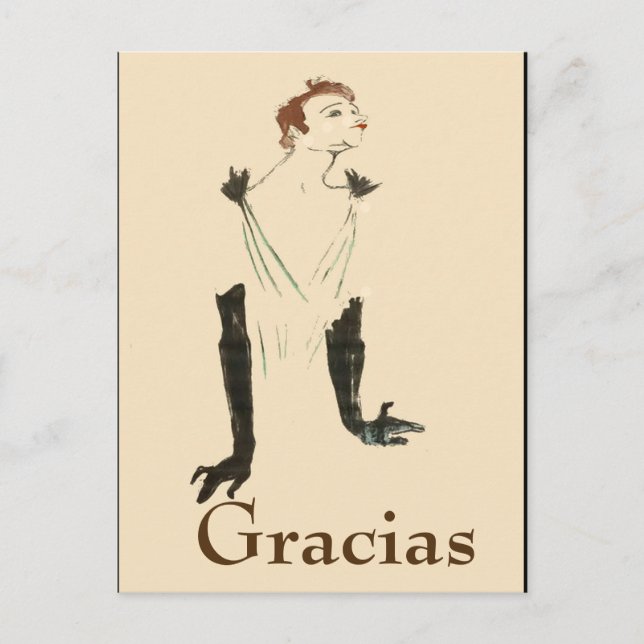Blond Woman, Gracias, modifier le texte Carte post (Devant)