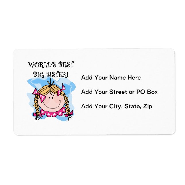 Blond World's Best Big Sister Gifts (Devant)