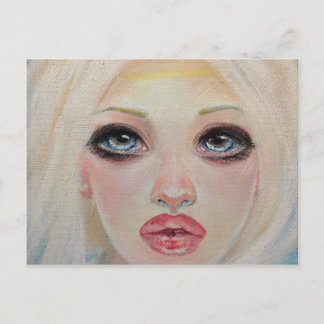 Blonde angel postcard