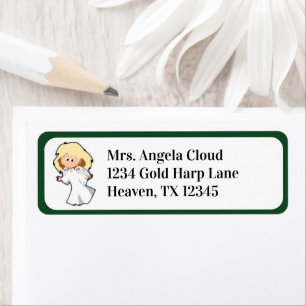 Blonde Baby Angel Cute Christmas Cartoon