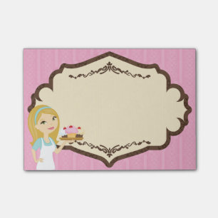 Blonde Baker Cupcake D12 Post It Notes Pad 2