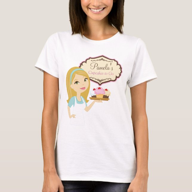 Blonde Baker Cupcake D12 T-Shirt Design 3 (Devant)