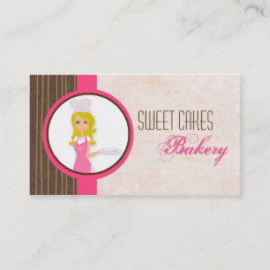 Blonde Baker sur Pink Brown Cakes Carte de visite