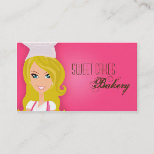 Blonde Baker sur Pink Brown Cakes Carte de visite