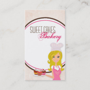 Blonde Baker sur Pink Brown Cakes Carte de visite