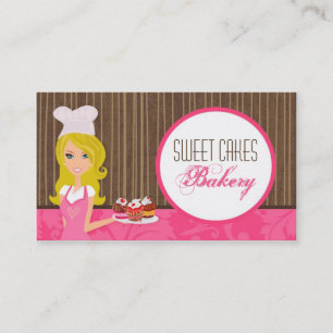 Blonde Baker sur Pink Brown Cakes Carte de visite
