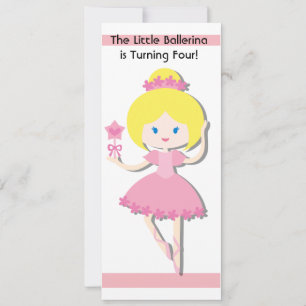 Blonde Ballerina Custom Birthday Invitation