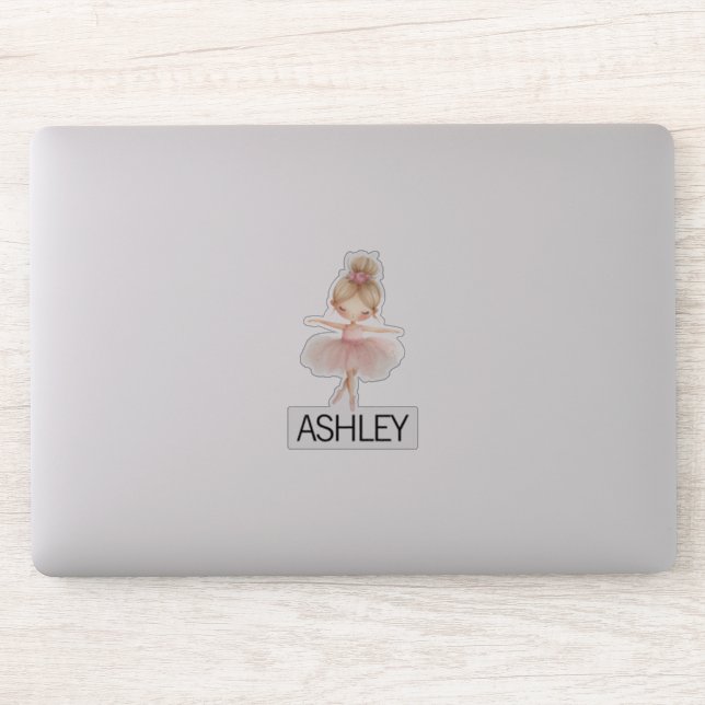 Blonde ballerina custom name (Computer)