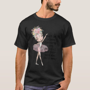 Blonde Ballet Dancer Girls Ballerina Tutu Kids Dan T-Shirt