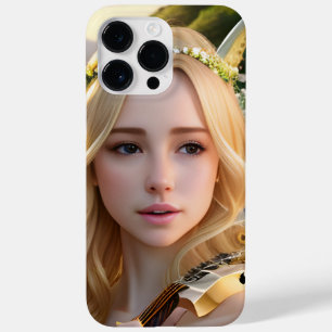 Blonde Beautiful Muse Playing a Harp Case-Mate iPhone 14 Pro Max Case
