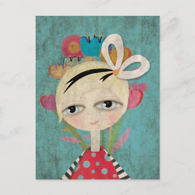 Blonde Blue Eyes Postcard (Front)