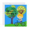 Blonde Boy on Bicycle Birthday Invitation