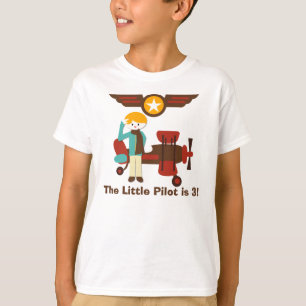 Blonde Boy Pilot Birthday Custom T-shirt