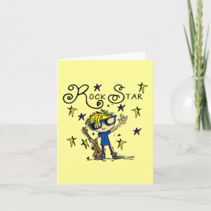 Blonde Boy Rock Star Card