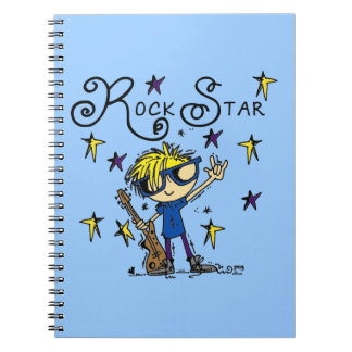Blonde Boy Rock Star Notebook