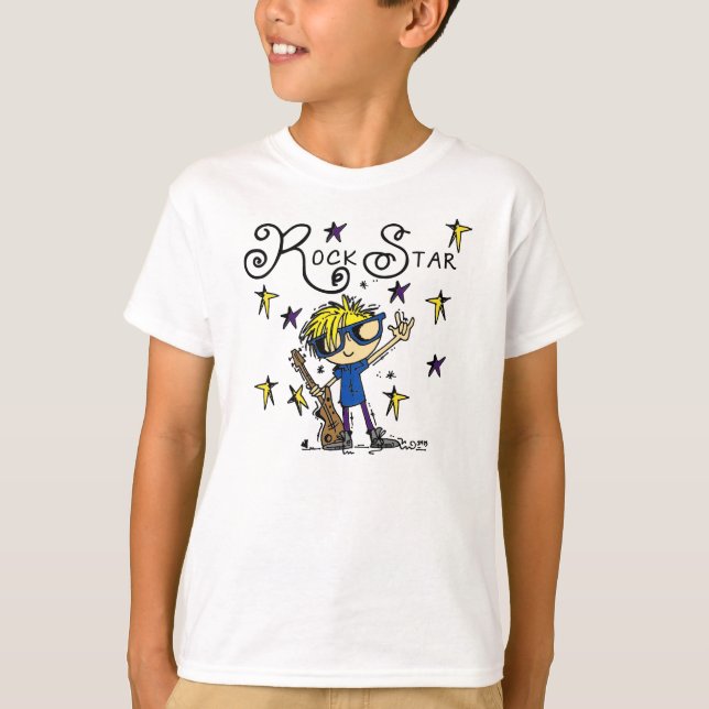 Blonde Boy Rock Star T-Shirt (Front)
