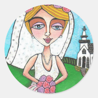 Blonde Bride & Bling - autocollants de mariage