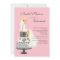 Blonde  Bride Bridal Shower Invitation Pink Grey