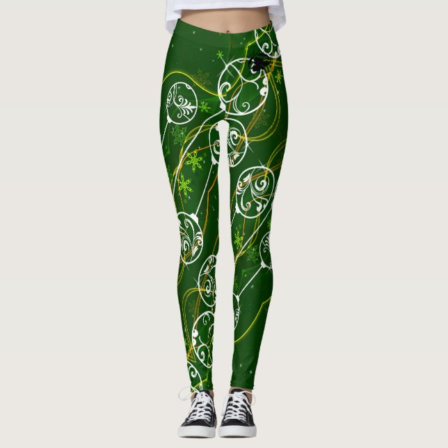 Blonde & Broke - Patterned Leggings - Black Logo (Front)