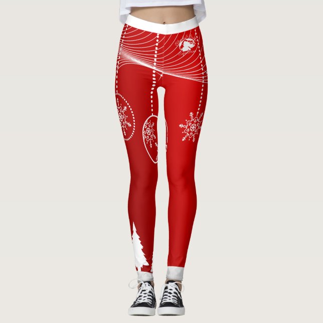 Blonde & Broke - Patterned Leggings - White Logo (Front)