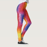 Blonde & Broke - Patterned Leggings - White Logo<br><div class="desc">Blonde & Broke - Personalize / Customize these Patterned Leggings - Psychedelic - Bright Polygon with White Logo</div>