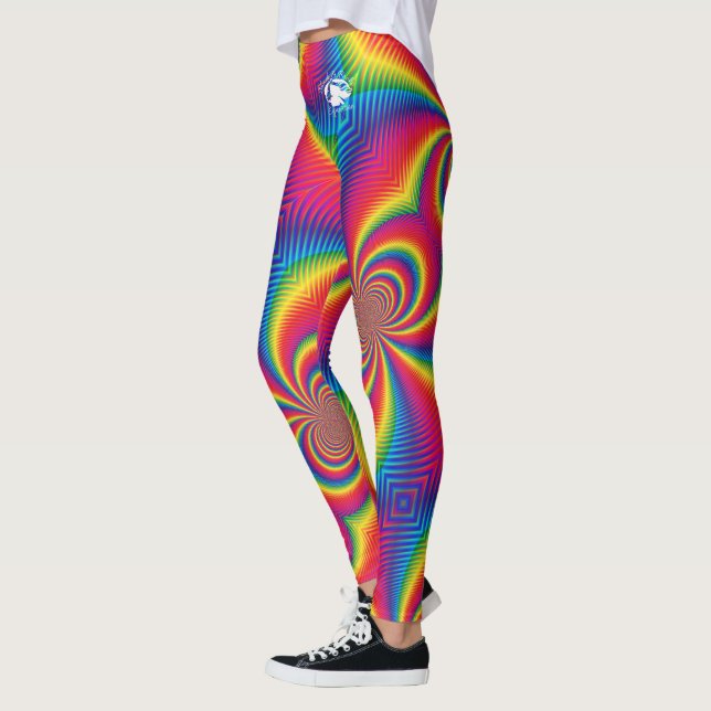 Blonde & Broke - Patterned Leggings - White Logo (Left)