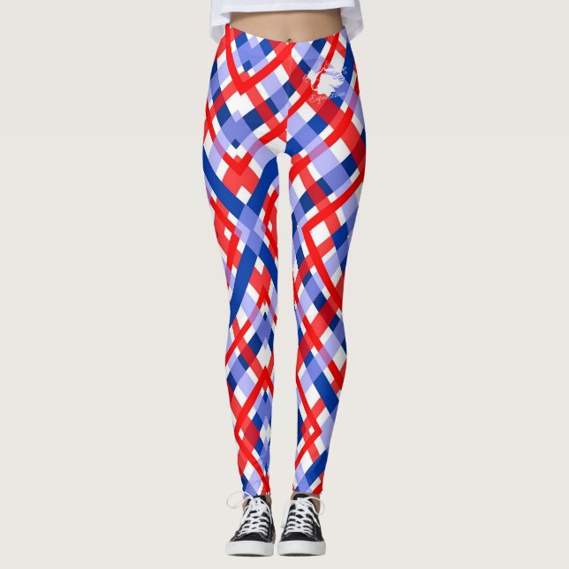 Blonde & Broke - Patterned Leggings - White Logo (Front)