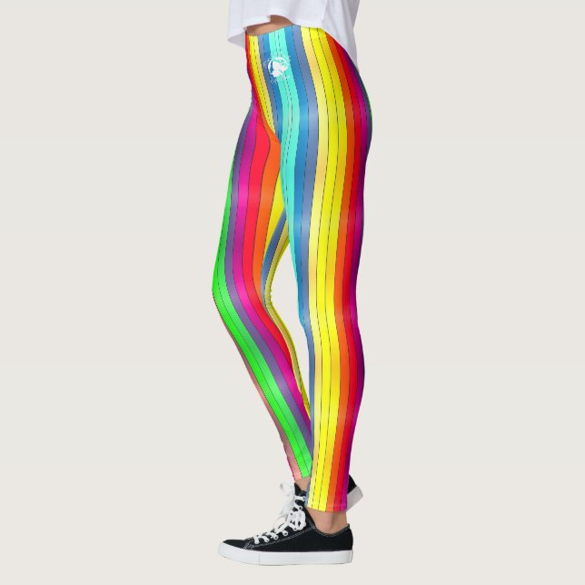 Blonde & Broke - Patterned Leggings - White Logo (Left)