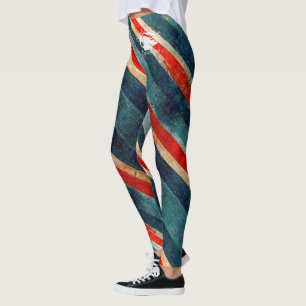 Blonde & Broke - Patterned Leggings - White Logo
