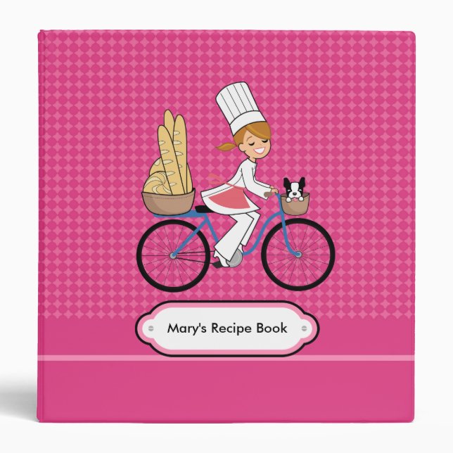 Blonde Chef Binder Recipe Organizer (Front)