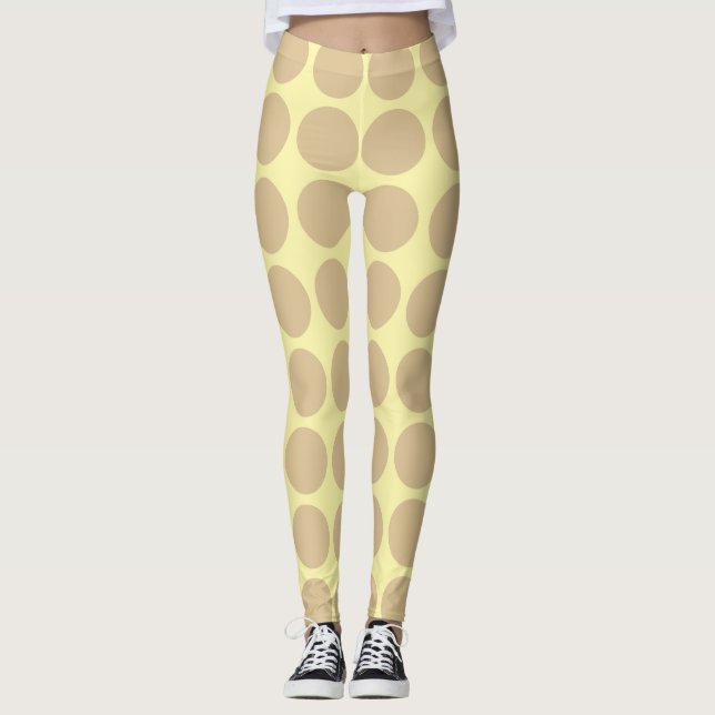 Blonde Crème Neutral Points Leggings (Devant)