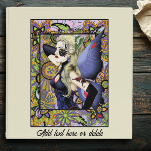 Blonde Fairy Floral Purple Binder