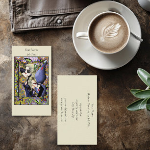 Blonde Fairy Floral Purple Business Card