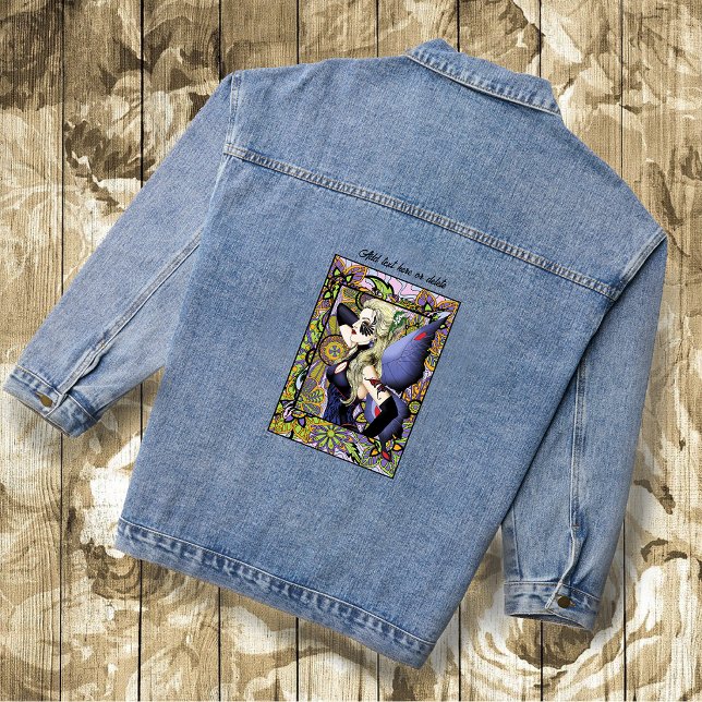 Blonde Fairy Floral Purple Denim Jacket (Creator Uploaded)