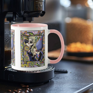 Blonde Fairy Floral Purple Mug