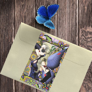 Blonde Fairy Floral Purple Sticker
