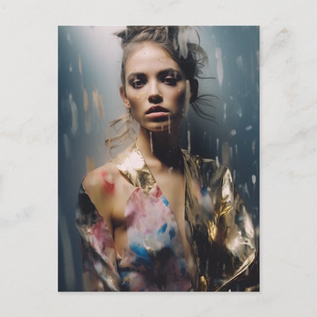 Blonde Fashion Model Photography Postcard (Front)