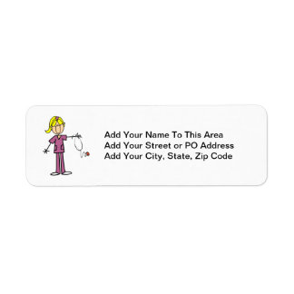 Blonde Female Stick Figure Nurse