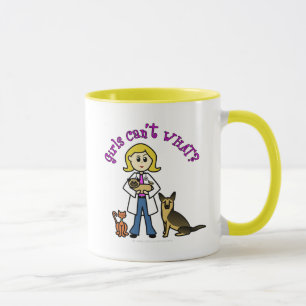 Blonde Female Veterinarian Mug