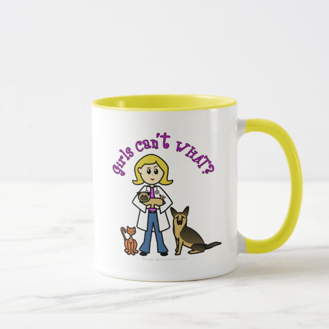 Blonde Female Veterinarian Mug (Right)