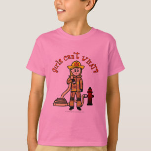 Blonde Firefighter Girl T-Shirt