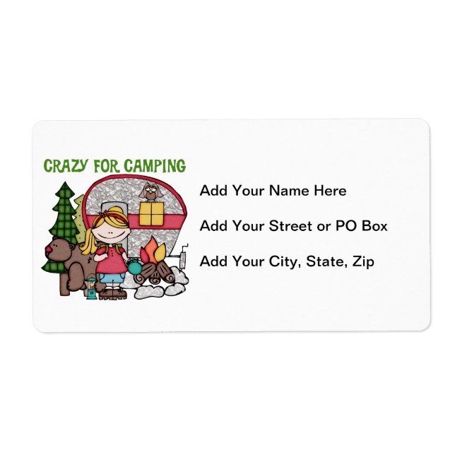 Blonde Girl Crazy For Camping (Front)