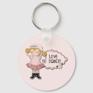 Blonde  Girl Dancer Tshirts and Gifts Keychain