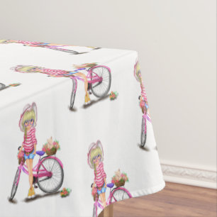 Blonde Girl et Pink Bike nappe