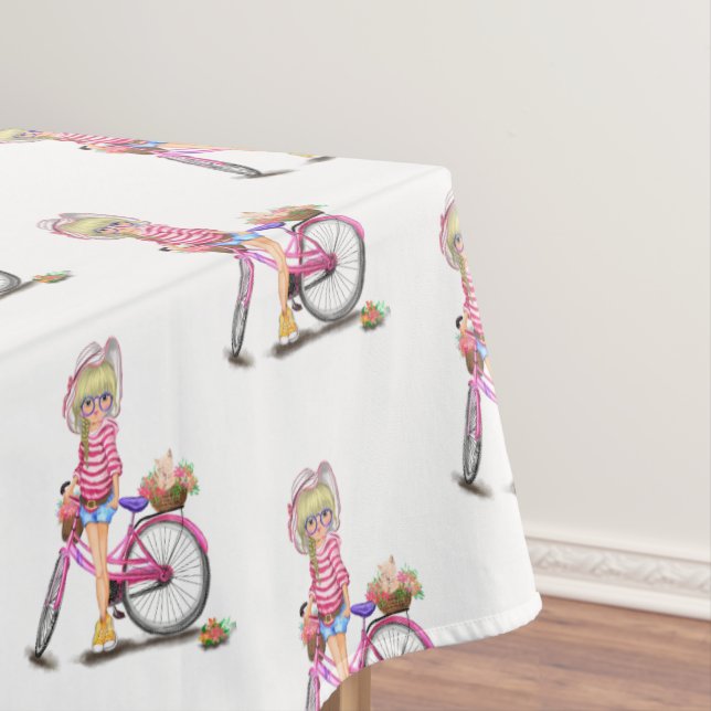 Blonde Girl et Pink Bike nappe (In Situ)