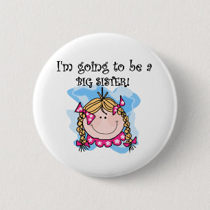 Blonde Girl Future Big Sister 2 Inch Round Button