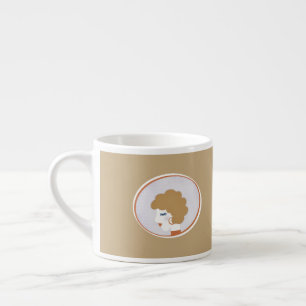 Blonde Girl in the Mirror Espresso Cup