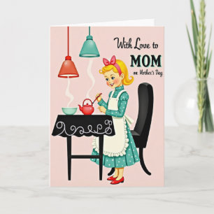 Blonde Girl Mothers Day Card