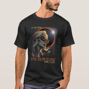 Blonde Girl On The Path Of Totality Total Solar Ec T-Shirt