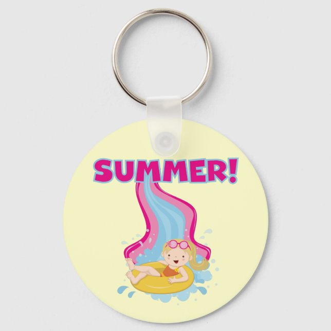 Blonde Girl Summer Keychain (Front)